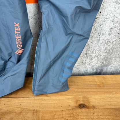 New! Rapha Pro Team Insulated Gore-Tex Rain Medium Blue Cycling Jacket $420 MSRP