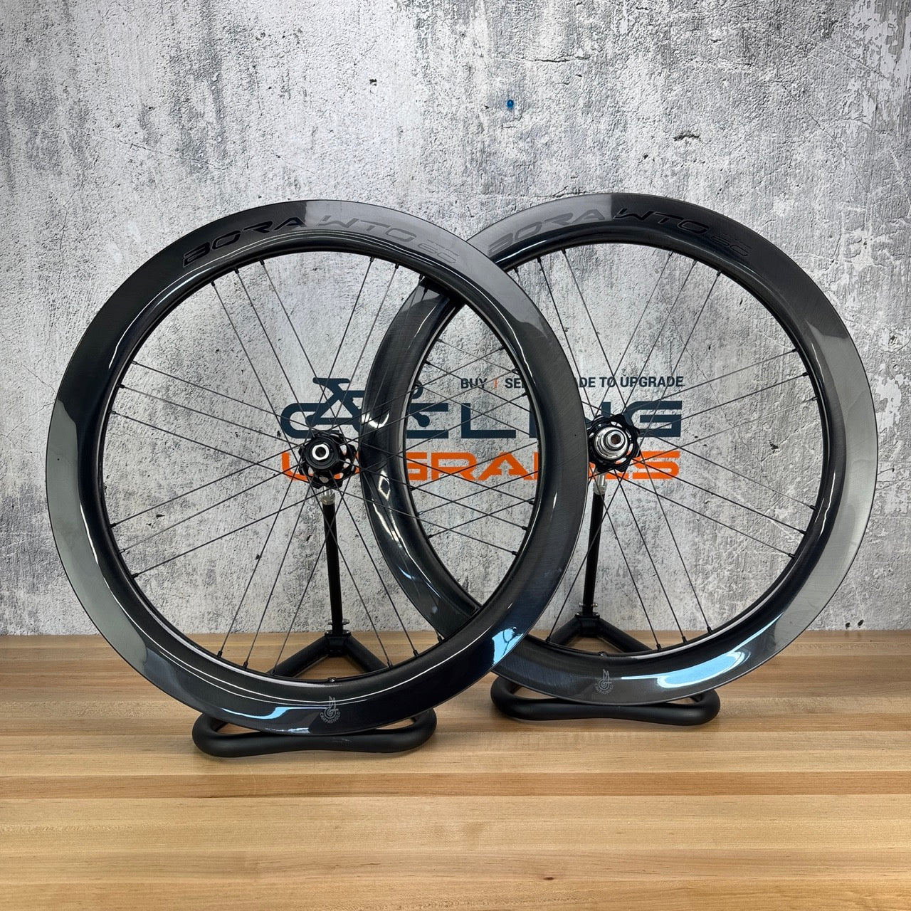 Light Use! Campagnolo Bora WTO 60 C23 Disc Brake Tubeless Wheelset 1465g