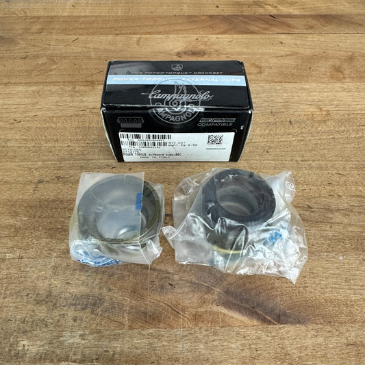 New! Campagnolo Power Torque BSA Outboard Cups Steel Bottom Bracket 74g MSRP $33