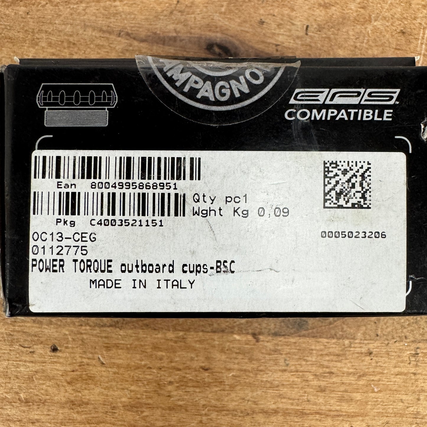 New! Campagnolo Power Torque BSA Outboard Cups Steel Bottom Bracket 74g MSRP $33