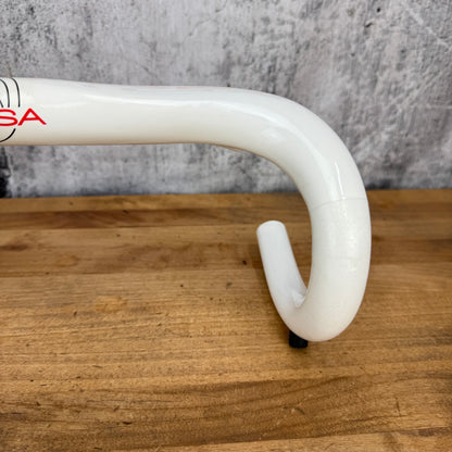 Deda Elementi Presa Carbon 46cm (44cm c-c) 31.8mm White  Bike Handlebar 255g