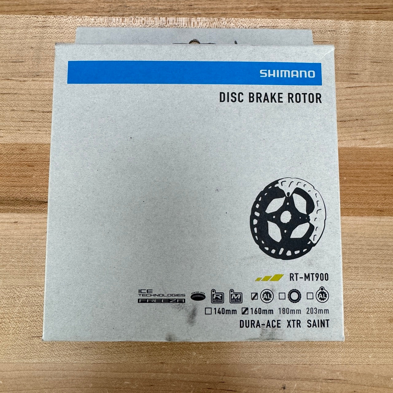 New! Shimano RT-MT900-S 160mm Center-Mount Disc Brake Rotor 108g MSRP $95