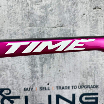 Mint! 2023 Time Alpe D'Huez 21 Large (57cm) Pink Disc Frameset Deda Alanera