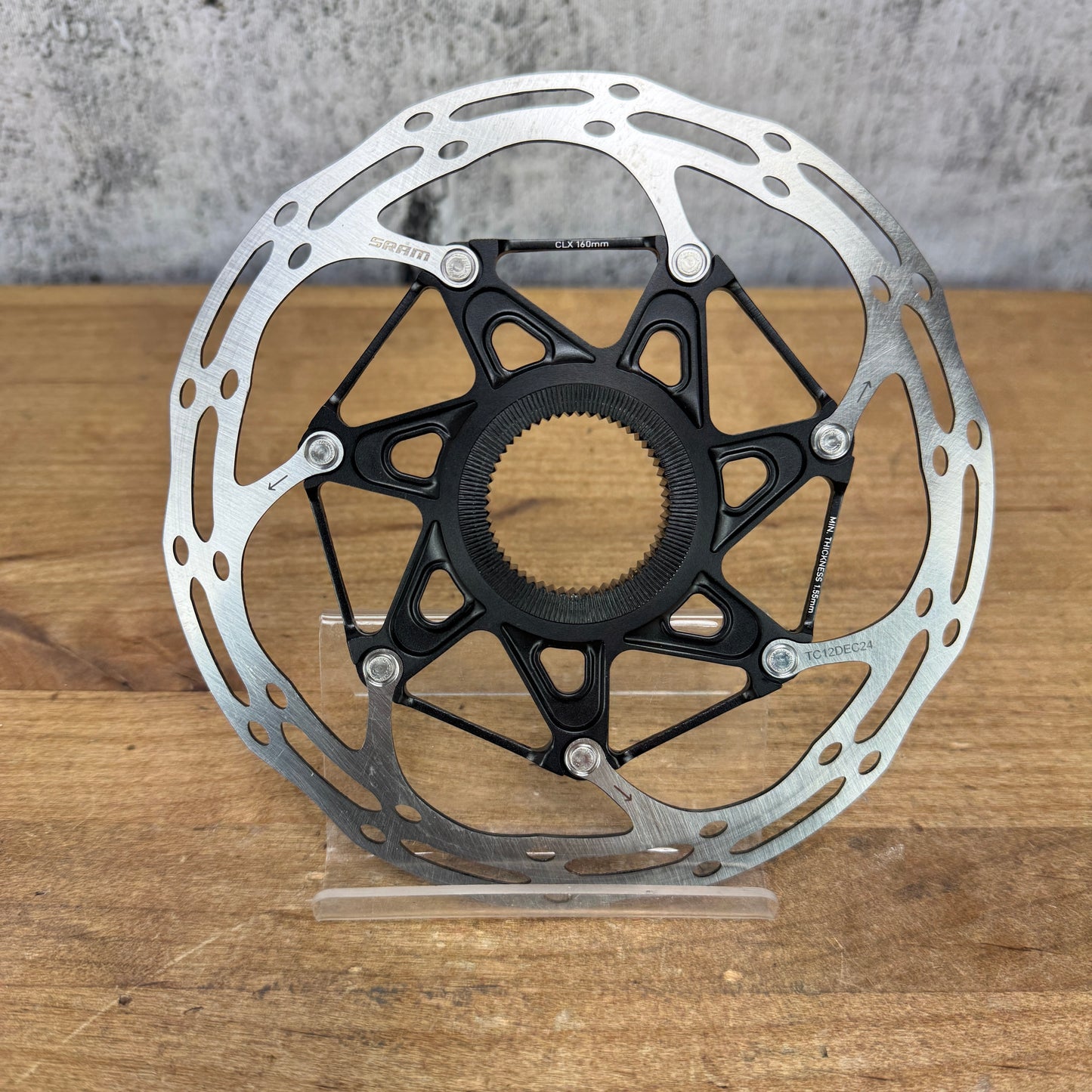 SRAM CLX 160mm Single Bike Disc Brake Rotors w/ Lockring 124g