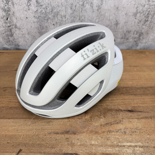 Light Use! Fizik Kudo White Large 59-61cm Cycling Helmet 403g w/ Rear Light