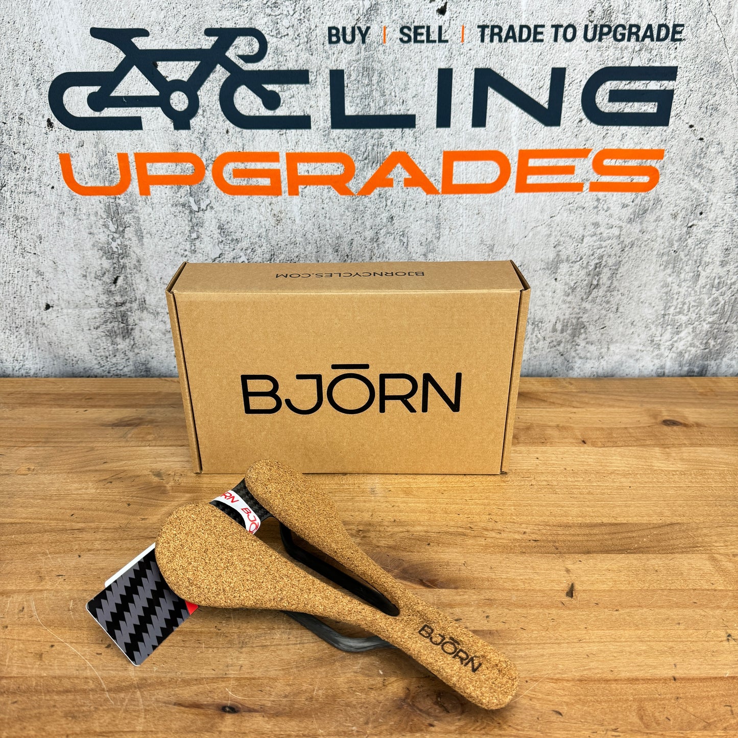 New! Bjorn Cycles Probka Cork Padded 143mm 7x9mm Carbon Rail Bike Saddle 107g