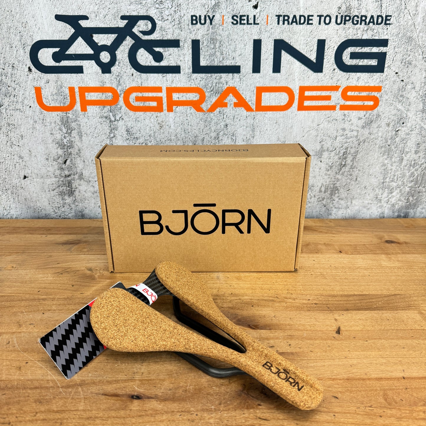New! Bjorn Cycles Probka Cork Padded 155mm 7x9mm Carbon Rail Bike Saddle 107g