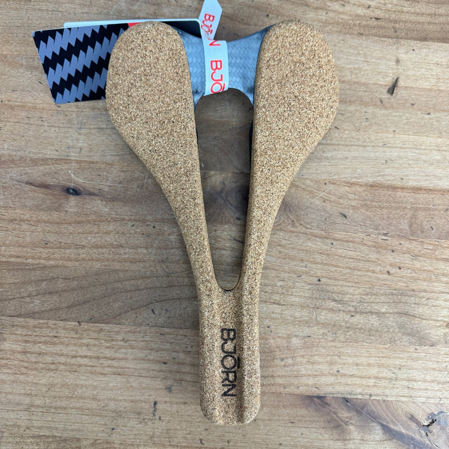 New! Bjorn Cycles Probka Cork Padded 155mm 7x9mm Carbon Rail Bike Saddle 107g