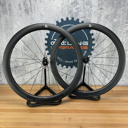 Low Mile! Hollowgram R-SL 50 Carbon Tubeless Disc Brake Wheelset 700c 1590g