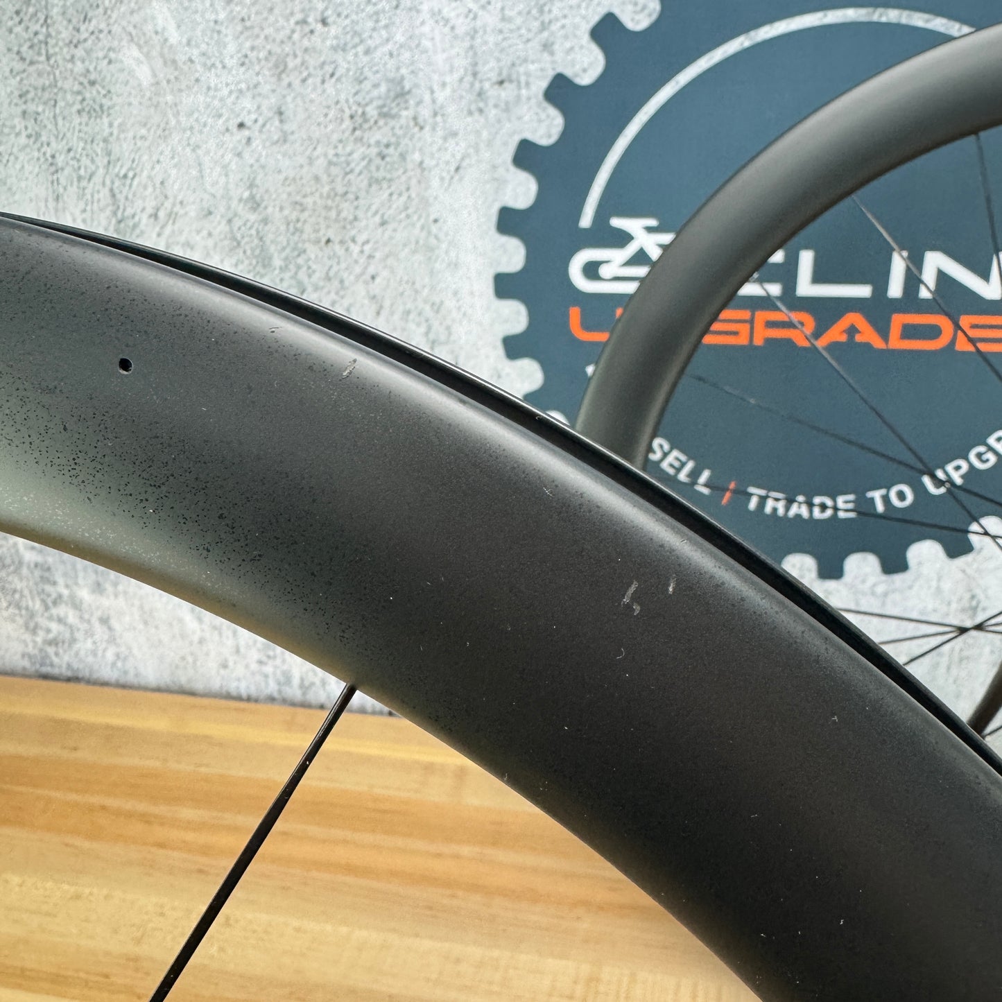 Low Mile! Hollowgram R-SL 50 Carbon Tubeless Disc Brake Wheelset 700c 1590g
