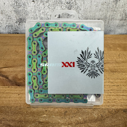 New! SRAM XX1 Eagle Rainbow Hollow Pin 12-Speed Mountain Bike Chain MSRP $100