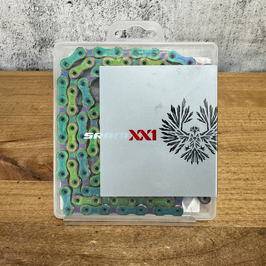 New! SRAM XX1 Eagle Rainbow Hollow Pin 12-Speed Mountain Bike Chain MSRP $100