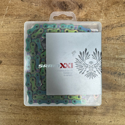 New! SRAM XX1 Eagle Rainbow Hollow Pin 12-Speed Mountain Bike Chain MSRP $100