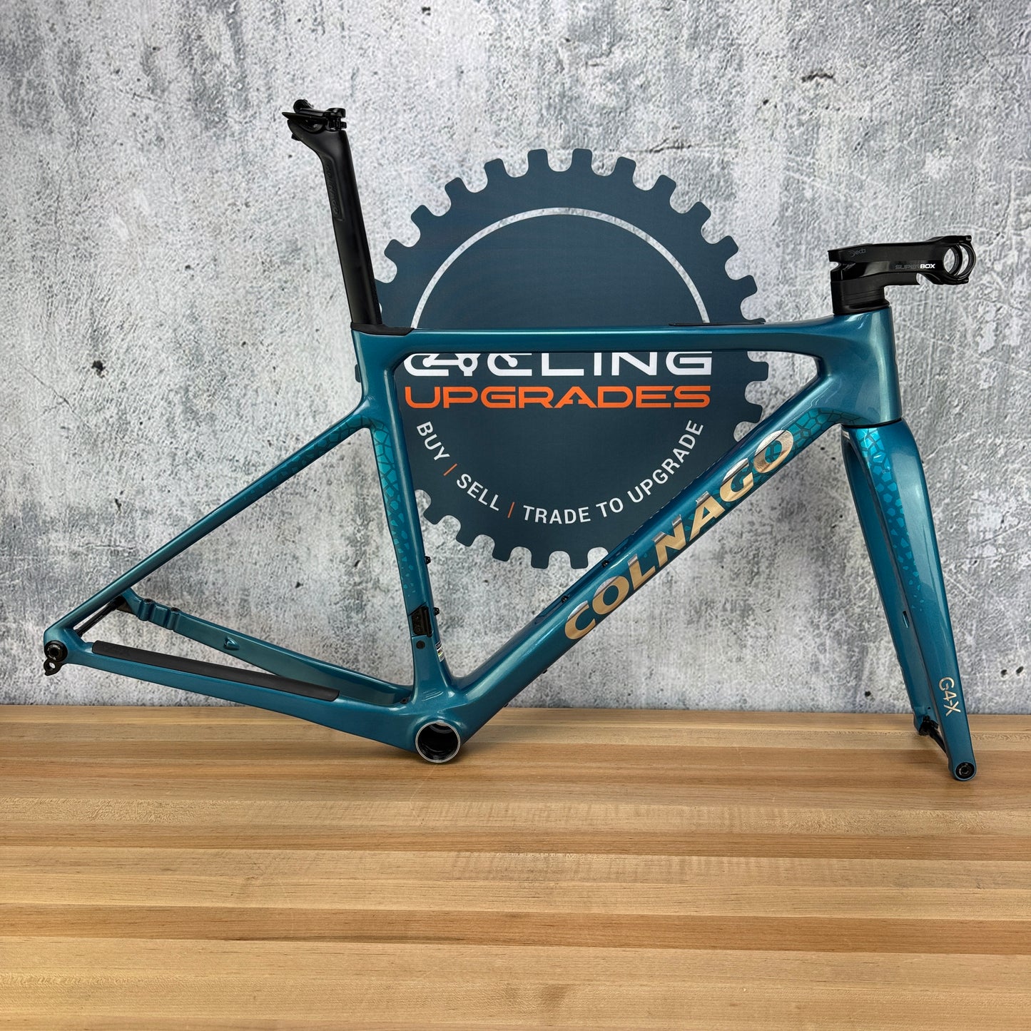 Ridden Once! 2025 Colnago G4-X Ice Blue Size 48 (53.9cm TT) Carbon Disc Frameset