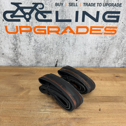 Pair Continental Grand Prix 5000s Tubeless Tan Wall 700c x 25mm Road Bike Tires