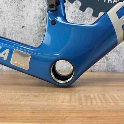 Light Use! 2026 Factor Monza Solar Blue 54cm Carbon Disc Frameset 700c 2642g