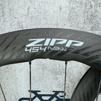 Mint! Zipp 454 NSW Carbon Tubeless Hookless Disc Wheelset 700c 1454g