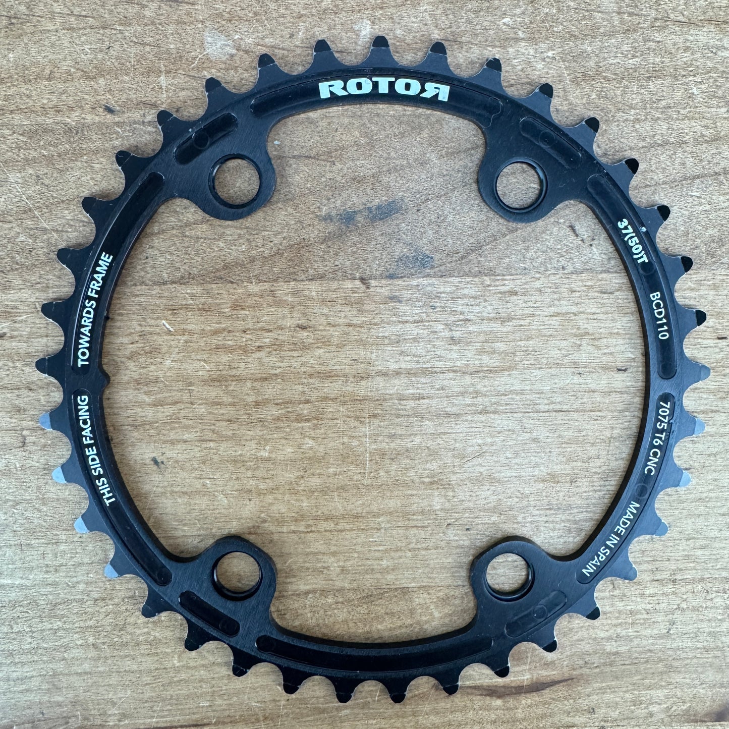 Low Mile! Rotor Aero Round 12-Spd AXS 50/37t 110mm 4-Bolt BCD Chainring Set 183g