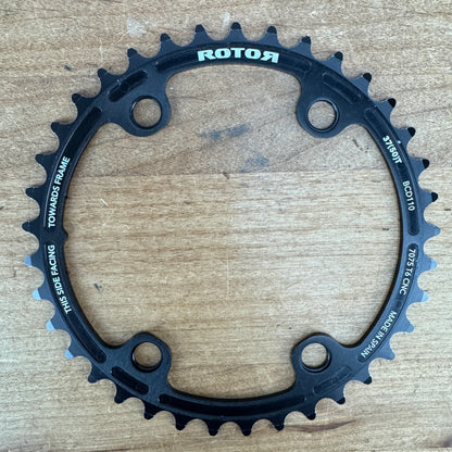 Low Mile! Rotor Aero Round 12-Spd AXS 50/37t 110mm 4-Bolt BCD Chainring Set 183g
