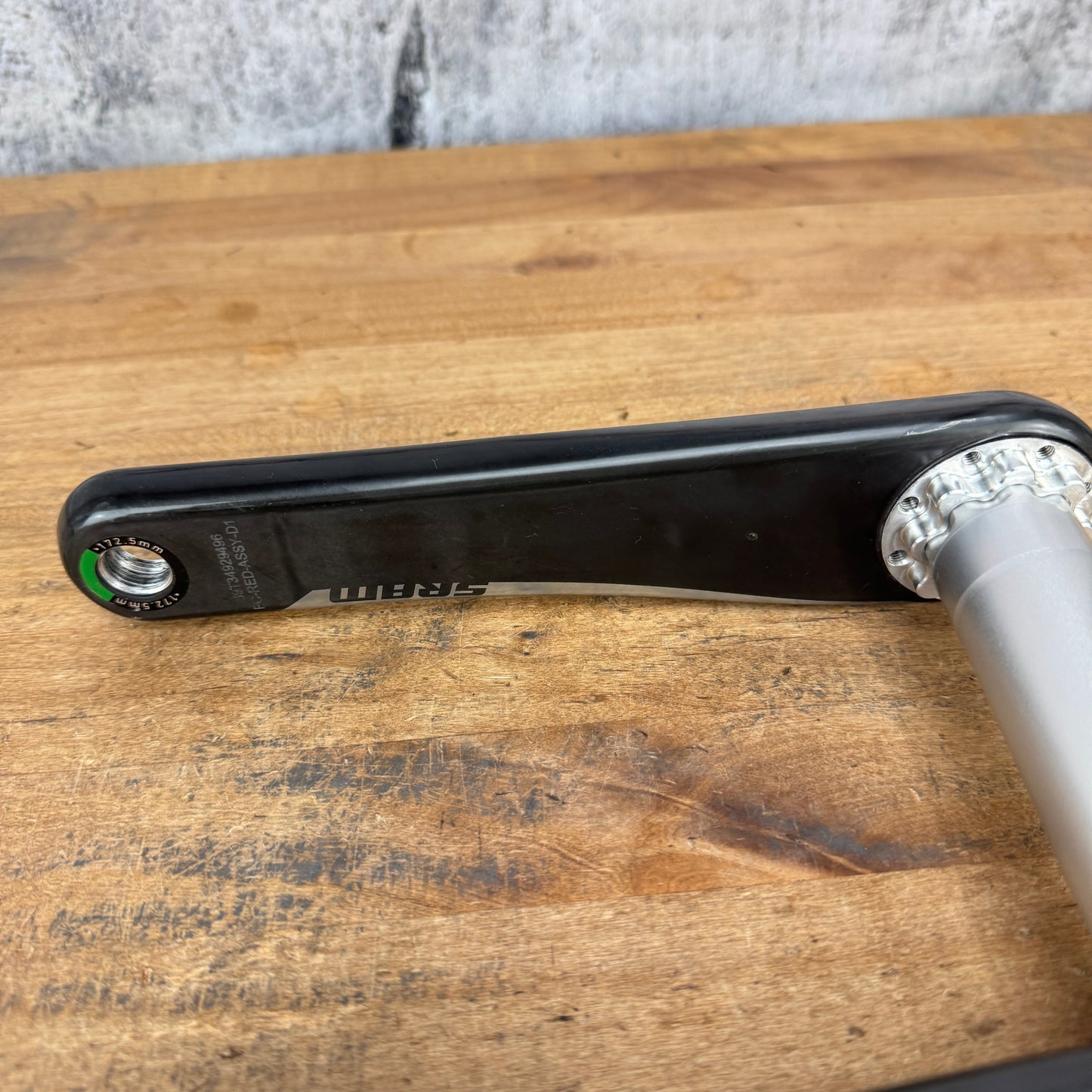 Light Use! SRAM Red AXS 172.5mm Carbon Crankset Crank Arms DUB SL Spindle 338g