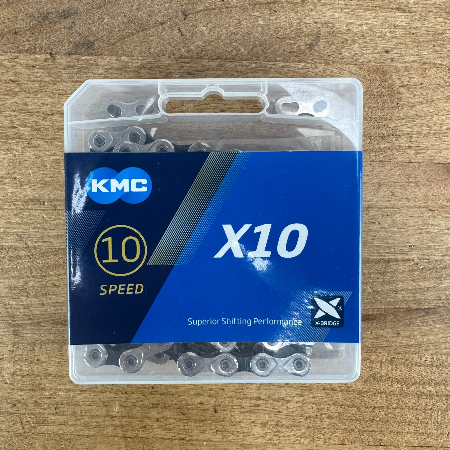 New! KMC X10 116 Links 10-Speed Silver/Black Bike Chain w/ Missing Link