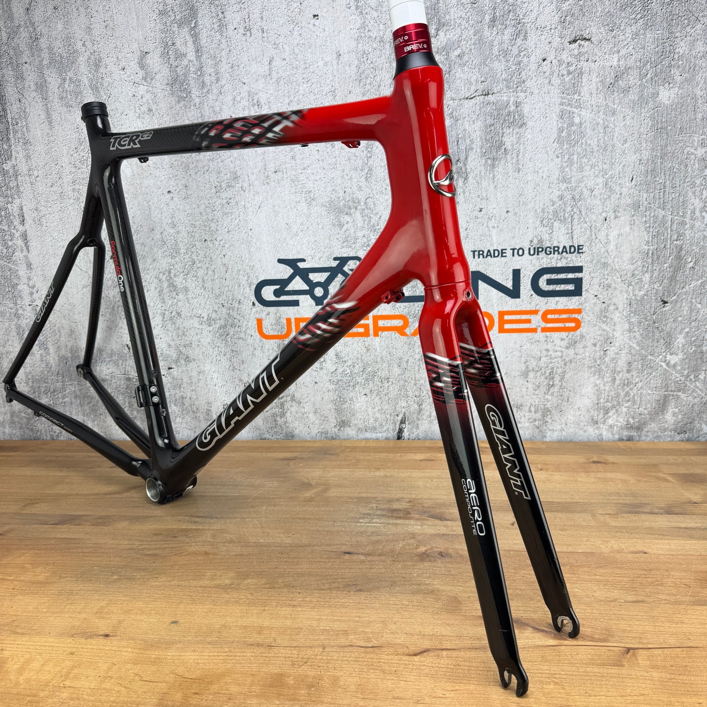Giant 2006 TCR C2 58cm Black/Red Rim Brake QR Carbon Bike Frameset 2046g