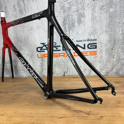 Giant 2006 TCR C2 58cm Black/Red Rim Brake QR Carbon Bike Frameset 2046g