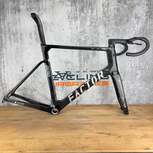 2023 Factor Ostro VAM 61cm Gloss Carbon Black Disc Frameset 700c 2348g