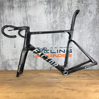 2023 Factor Ostro VAM 61cm Gloss Carbon Black Disc Frameset 700c 2348g