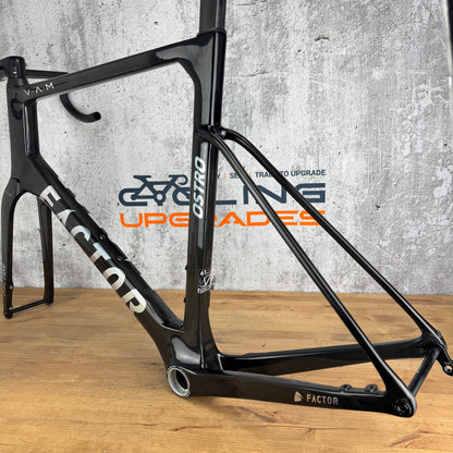 2023 Factor Ostro VAM 61cm Gloss Carbon Black Disc Frameset 700c 2348g