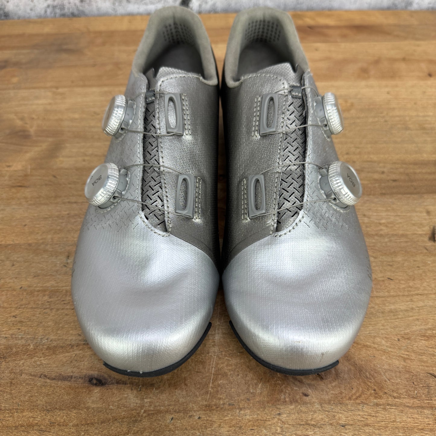 Worn Once! Fizik Mechanism x PAS Normal EU 42 Road 3-Bolt Silver Cycling Shoes