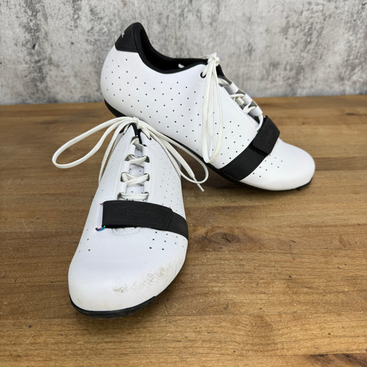 Rapha Classic Lace Up 43 EU White 3-Bolt Road Cycling Shoes 600g