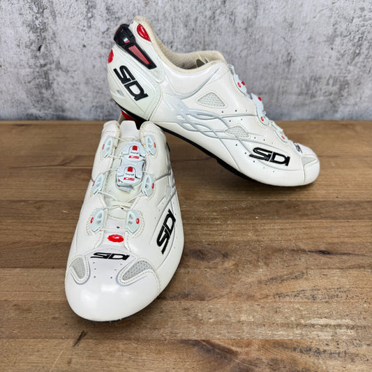 Worn Once! Sidi Shot White 2017 EU 44.5 3-Bolt Clipless Cycling Shoes 619g
