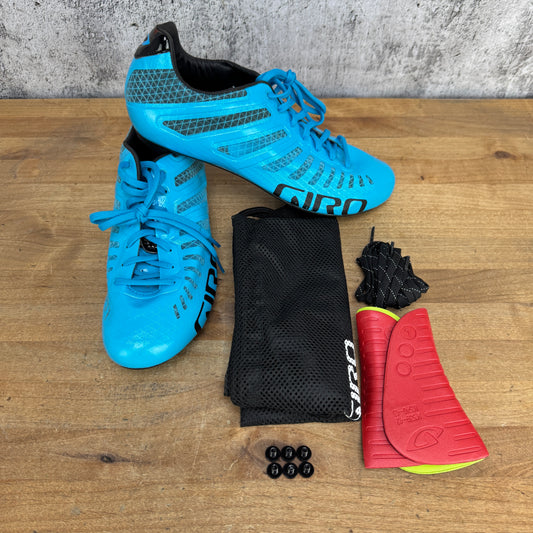 New! Giro Empire SLX EU 42 Iceberg Lace Up Road 3-Bolt Cycling Shoes MSRP $375
