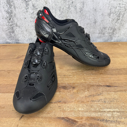 Worn Once! Sidi Shot Black 2017 EU 44 3-Bolt Clipless Cycling Shoes 617g