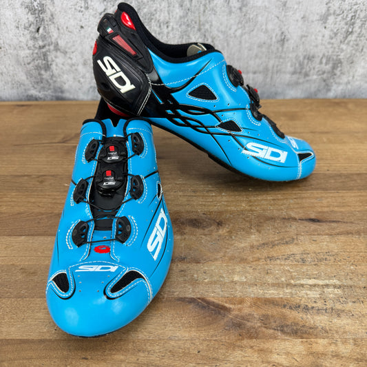 Worn Once! Sidi Shot Blue 2017 EU 44 3-Bolt Clipless Cycling Shoes 611g