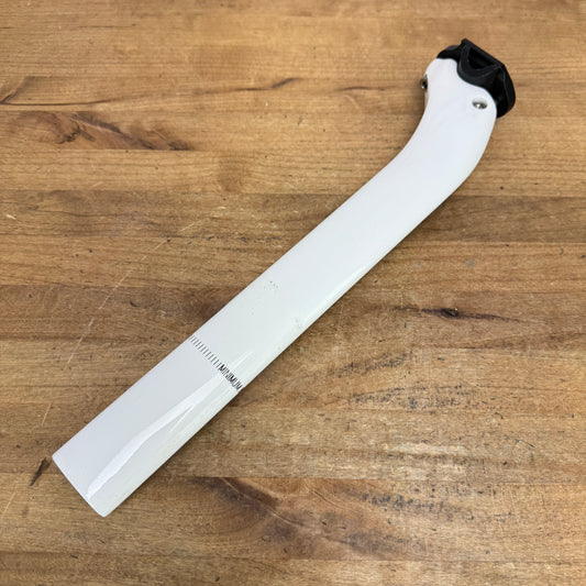 Pinarello Dogma F8/F10/F12 White 350mm 25mm Setback Carbon Bike Seatpost 229g