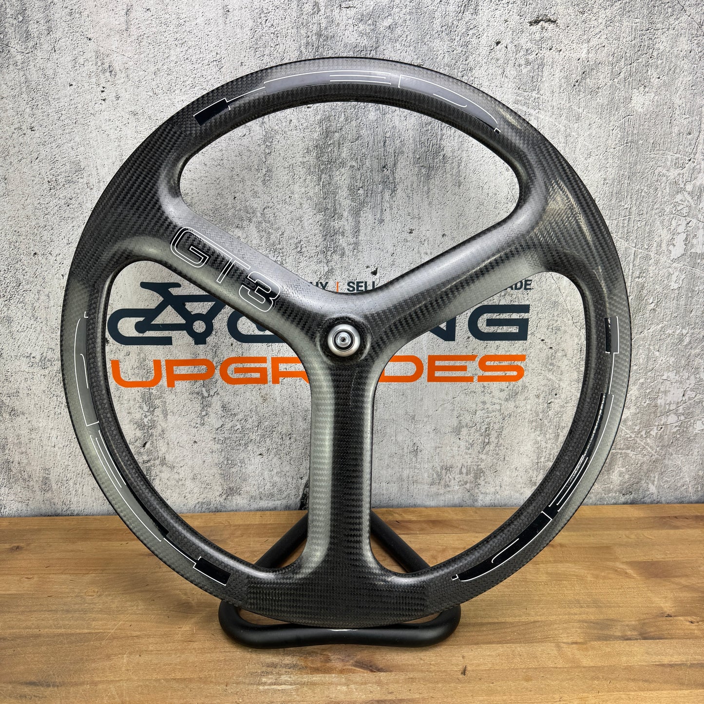HED GT3 Carbon Tri-Spoke Tubular TT/Triathlon Front Wheel 700c Rim Brake 781g