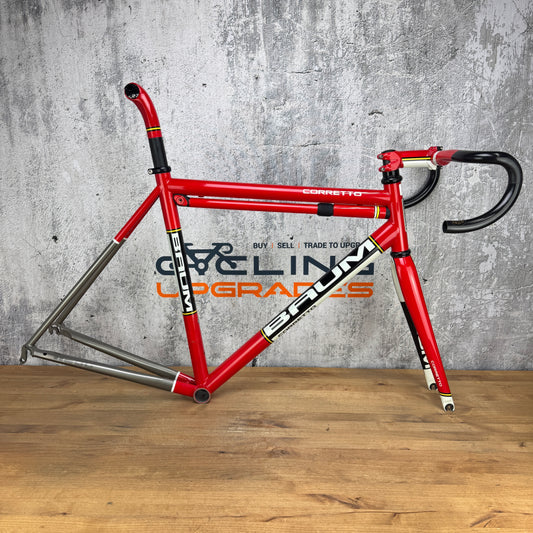Low Mile 2020 Refinish Baum Corretto 53cm Rim Brake Titanium Frameset 700c 2342g