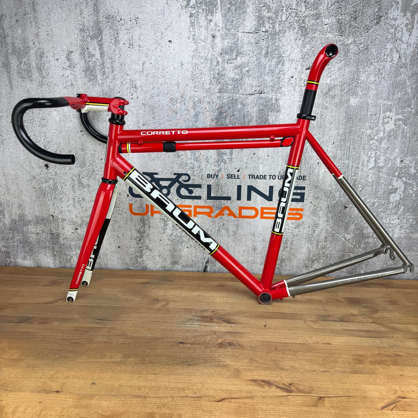 Low Mile 2020 Refinish Baum Corretto 53cm Rim Brake Titanium Frameset 700c 2342g