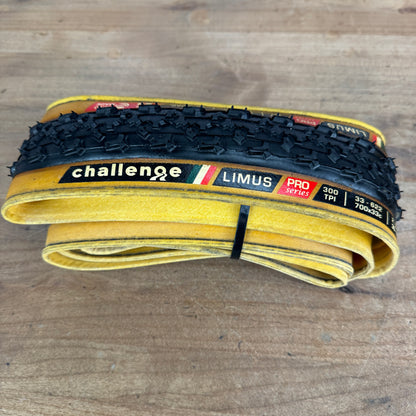 Pair Challenge Limus Pro Series 700c x 33mm Clincher Tanwall Gravel Bike Tires