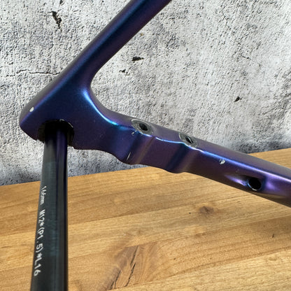 2021 Basso Diamante SV 61cm Carbon Disc Frameset Matt Aurora + Levita Barstem