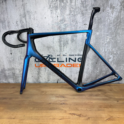 2021 Basso Diamante SV 61cm Carbon Disc Frameset Matt Aurora + Levita Barstem