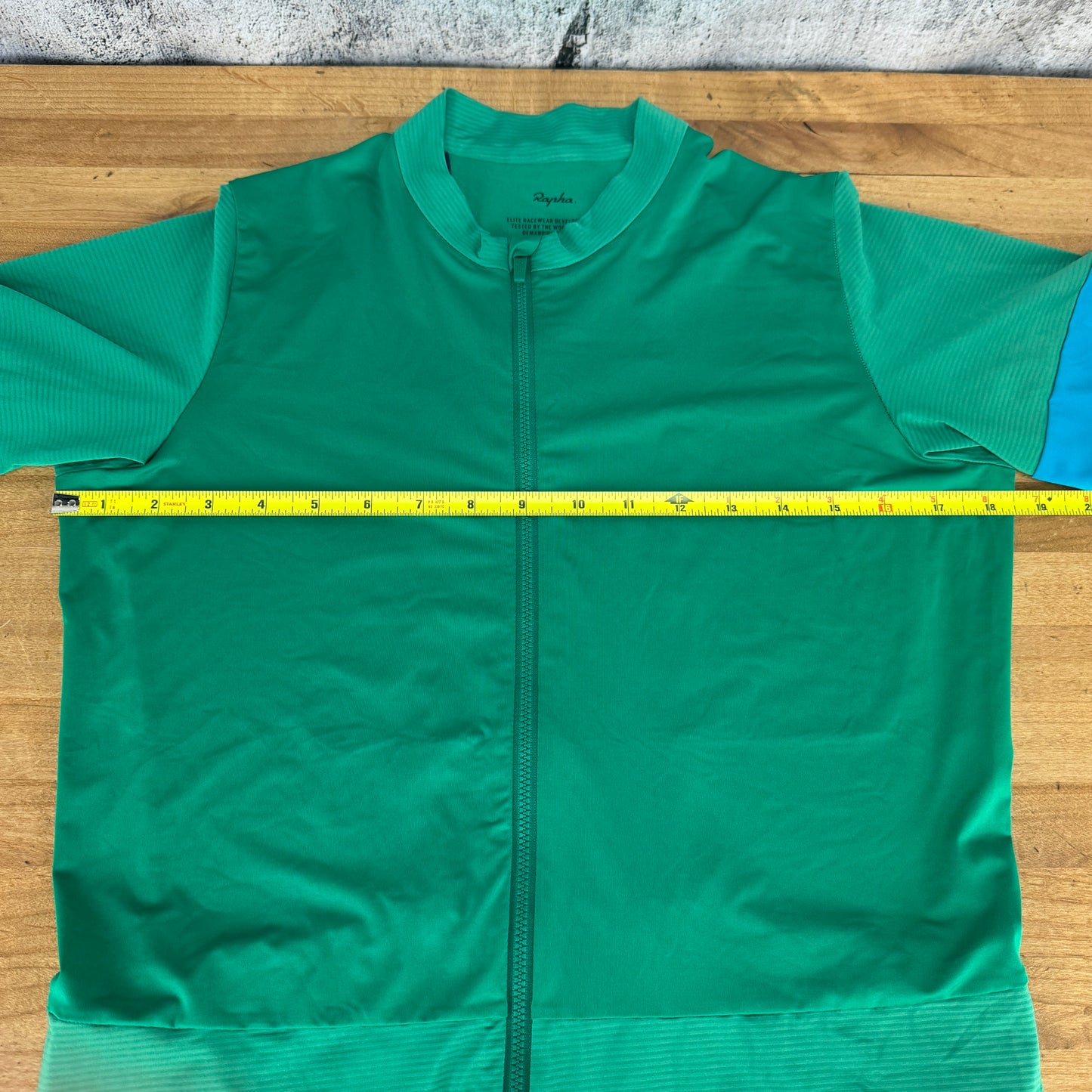 Light Use! Rapha Pro Team Men's Large Green Short Sleeve Cycling Jersey