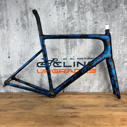 Light Use 2020 Specialized Tarmac SL6 61cm Disc Carbon Black/Blue Frameset 1990g