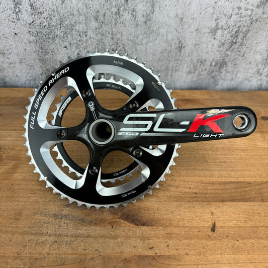 FSA SL-K Light 10/11-Speed 52/36t 110 BCD 172.5mm Carbon Bike Crankset BB30