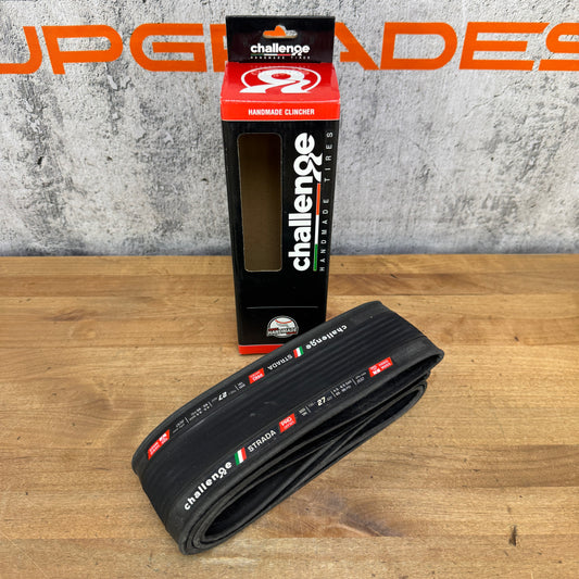 New! Challenge Strada Full Black 700c x 27mm Tubeless Single Bike Tire MSRP $65