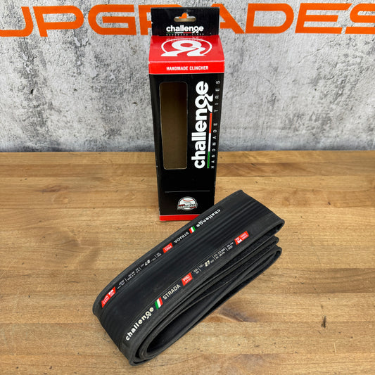 New! Challenge Strada Full Black 700c x 27mm Tubeless Single Bike Tire MSRP $65