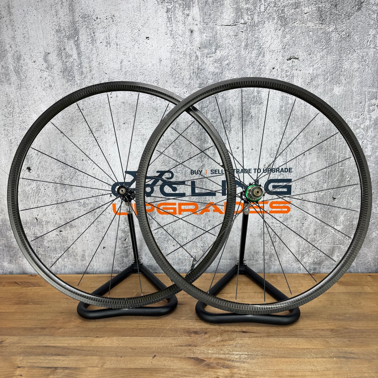 752g!!! AX-Lightness Select Extralite SP-2 EIE Spokes Tubular Rim Brake Wheelset