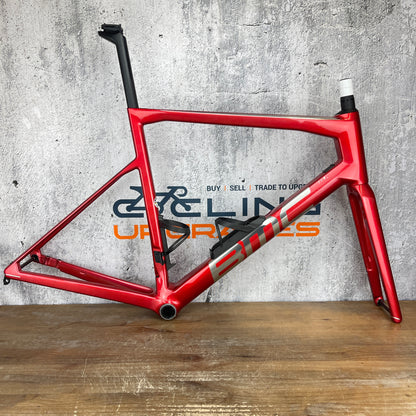 Ridden Once! 2022 BMC Teammachine SLR 58cm Prisma Red 700c Carbon Frameset